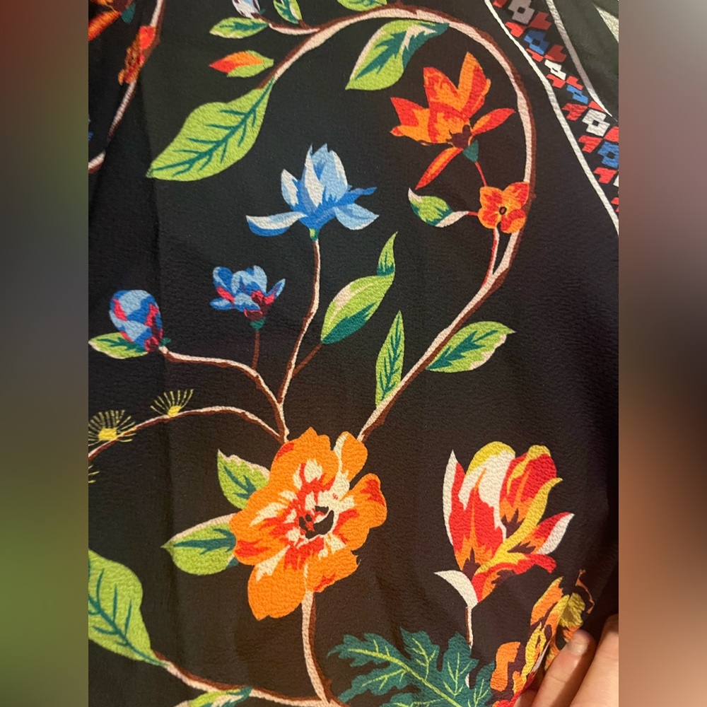 Boho Floral Ladies Multicolored Top Sz XL - Picture 7 of 9